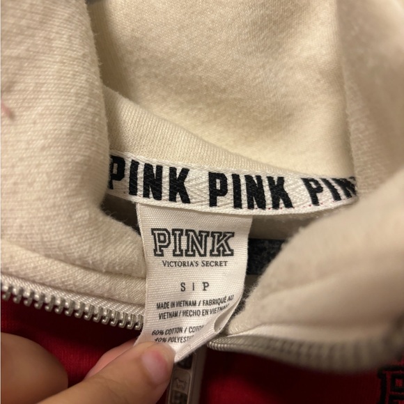 victroia secret pink half zip pull over - Picture 3 of 4